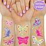 Butterfly Tattoos for Kids Temporary Women Body Art Metallic Shiny Water Transfer Golden Tattoo Sticker
