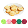 Cake Silicone Stamp Cookie Cutter Wooden Handle Silicone Christmas Biscuit Cookie Stamp