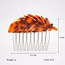 Canyuan Leaves Feathers Hair Combs Decorative Plastic Classical Tortoiseshell Cellulose Acetate Combs