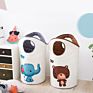 Cartoon Storage Basket Baby Toy Organizer Cotton Linen Foldable Laundry Basket Bedroom Storage Basket Laundry Hamper