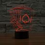 Casino Poker Dice Light 3D Illusion Nightlight Table Desk Bedroom Bedside Lamp Decoration 5V Usb Color Change Mood Lamp