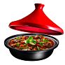 Casserole Slow Cooker 2.4 Qt Slow Cookware Tagine Cooking Pot Ceramic Moroccan Tagine Pot
