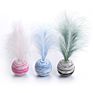 Cat Toy Star Ball plus Feather Eva Material Light Foam Ball Throwing Toy Funny Interactive Plush Toy Stick Xk0250