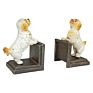 Cavalier King Charles Spaniel Dog Cast Resin Sculptural Bookend Pair