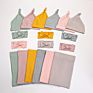 C'dear 3 Packs Swaddle Infant Baby 100% Cotton Jersey Swaddle Wrap Sets with Baby Hat & Headband Accept Customized