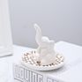 Ceramic Nordic White Elephant Jewelry Plate Export Jewelry Storage Plate Decoration Bathroom Decoration Customization