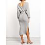 Cheapest Product Dresses Women Lady Elegant Party Designer Women V Neck Bodycon Waist Belt Dress