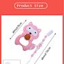 Chewable Silicone Raccoon Teether Baby Teething Pacifier Clip Dummy Chain Holder Silicone Pacifier Clip