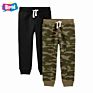 Children Black Kids 100% Cotton Sweat Jogger Pants with Side Pockets Toddler Boys' Fleece Jogger Pants for Boy Kids