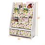 Children Bookcase Toy Display Book Stand Rack Bookshelf Sling Book Organizer with Fabric Bag