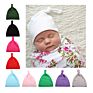 Children Hat Knotted Monochrome Simple Baby Hat 10 Colors