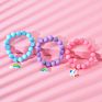 Children Kids Resin Beads Bracelets Colorful Rainbow Cartoon Charm Pendant Bracelets