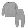 Children Pajamas Kids Plain Color Ribbed Cotton Pajamas Sets Kids Long Sleeves Sleepwear