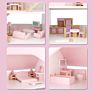 Children Play House Toys Pretend Play Furniture Toy Three Floors Doll House for Girl