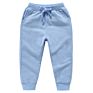 Children Pure Cotton Spring Autumn Casual Trousers Kid Pants Solid Color Warm Loose Clothes