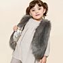 Children's Artificial Fur Vest Thickening Warm Solid Color Vest Children's Jacket Autumn And