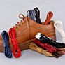 Chinber Cotton Waxed Leather Shoes Laces round Sneaker Shoelace String