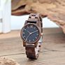 Christmas, Birthday Gift for Her Black Sandal, Walnut Wood Materials Wooden Watch for Her