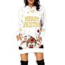 Christmas Hoodies Women Long Sleeve Sweatshirt Christmas Printed Pocket Women Sweatshirt Dress Hoodies