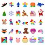 Christmas Tree Fidget Popper Snowflake Puzzle It Toy Push Popping Bubble Xmas Gift Sensory Squeezing Toy