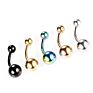 Classic 1Pcs 14G Clear Zircon Belly Button Rings for Women Gold Colorful Stainless Steel Belly Rings Piercing Jewelry