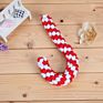 Classic Crutch Shape Pet Christmas Candy Cane Teething Cleaning Dog Rope Chew Toys