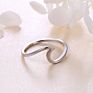 Classic Design 925 Sterling Silver Wave Ring for Women
