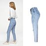 Classic High Waist Jeans Vintage Boyfriend plus Size Jeans for Women Ripped Denim Jeans