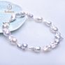 Classic Luxury Necklace Earrings Bracelet White Big Natural Cultured Fresh Water Real Baroque Pearl Jewelry Set