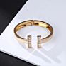 Classic Luxury T Shape Bangle Bracelet Bangle for Women Bangles Gold Bracelet Metal Cuff Bracelet