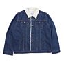 Classic Men's Denim and Cashmere Stitching Men's Plush Thickened Denim Jacket Casual Sports Jacket