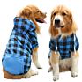 Classic Multicolor Plaid Soft Fabric Dog Hoodie Small Medium Dog Sweater Autumn and Pet Apparel