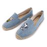 Classic Slip on Breathable Embroidery Espadrilles Flats Casual Walking Soft Loafers for Women