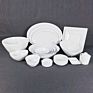 Classic White Solid Plastic Tableware Dinner Ware Set Melamine Square Plates Dish for Hotel Kitchen Home and Restaurant