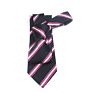 Classical Silk Tie Black White Stripe 7.5Cm Necktie for Men Business