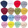 Cloth Soft Hedging Hood Baby Infant Beanie Solid Color Hats Girl Pullover Hat Newborn Bows Knot Hat