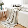 Cobertor Selimut Manta Farmhouse Tassel Jacquard Woven Thick Home Sofa Herringbone Throw Blanket