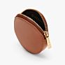 Coin Bag Customize Zip around round Leather Pocket Coin Purse
