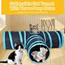 Collapsible Cat Tunnel Pet Toy 3 Ways and Peek Hole Cat Play Toy with Ball