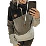 Color-Block Sweatsuit Women Pull over Hoodies