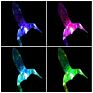 Color Changing Led Mobile Hummingbird Wind Chimes Solar Wind Chime Spiner Spiral Party Decoration Indoor Outdoor Garden Lights