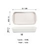 Color Rectangular Ceramic Pan Glazed White Tableware Tray Pans Ceramic Baking Tray Baking Dish