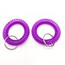 Colorful Spring Wrist Coil Keychain Stretchable Plastic Wrist Keychain Bracelet