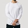 Cotton Men's Performance Long Sleeve Shirts with Curved Hem
