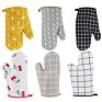 Cotton Oven Mitts Oven Gloves Heat Resistant Professional Thickening Kitchen Baking Gloves for Kitchen Cooking Baking