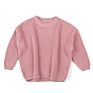 Cozy Chunky Knitted Crew Neck Pullover Blouse Sweater in Pink