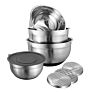Crazy Selling Cookware Kitchen Ustensil Mixing Serving Stainless Steel Salad Bowl Set Grater with Combination Lid