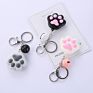 Creative Cartoon Cute Cat Claw Key Chain Diy Car Gift Pvc Rubber Bell Key Chain Charm Bag Accessories