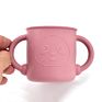 Creative Straw Cup Printed Silicone Baby Drinking Cup with Straw