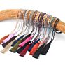 Crystal Knot Tassel Necklace Hand Woven Long Sweater Chain Buddha Head Pendant Women's Necklace